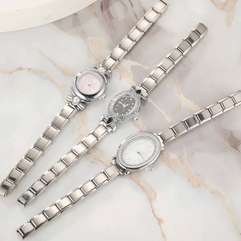 New Italian Charm Watch Stainless Steel Elastic Bracelet Arabic Numerals Dial Watch Bracelet For Friend Wife Birthday Gifts 2026