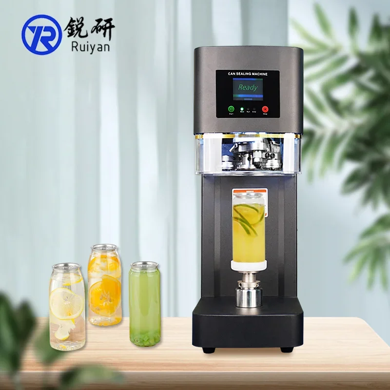 

automatic aluminum bubble tea tin plastic beverage bottle pop aluminum can filling sealing machine