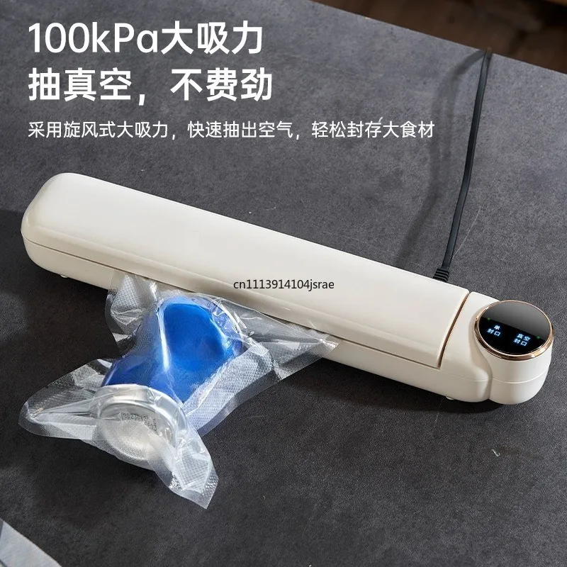 Household Automatic Vacuum Sealer, Food Packing Sealing Machine, Fresh‑Lock Preservation Device for Dry & Wet Food Storage