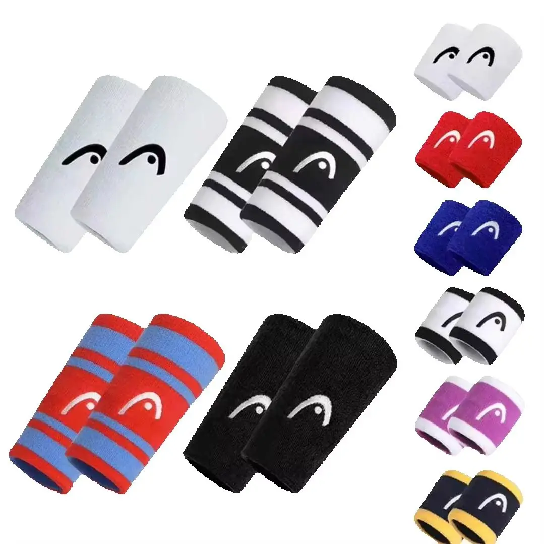 HEAD Cotton Wristband for Tennis and Badminton Comfortable Sweat Wiping Non-Slip Wristband Original