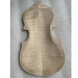 2-1 Flame Maple Wood Unfinished Violin Material, Back Plate for 4/4 Violin Fiddle, DIY Making Board, Solid Wood Board