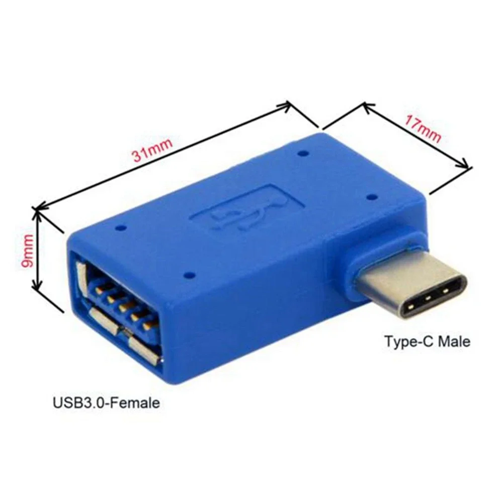 

USB 3.1 Type C 90 Grade Right angle USB-C Type C Male to USB 3.0 A Female OTG Adapter Connector Converter for Laptop