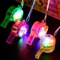 10-80PCS LED Glow Whistle with Lanyard Glow in The Dark Party Favors Fun Glowing Toy Whistles Party Decoration for Kids Adults