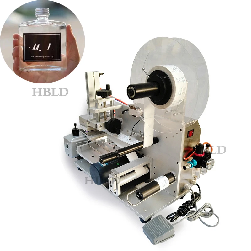 Flat Bottle Labeling Machine Food Can Vertical Glass Bottle Date Logo Pattern Pasting Machine