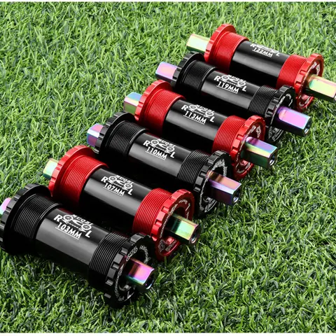 MUQZI Bicycle Titanium Ceramics Bottom Bracket MTB Road Bike BB68 103 107 110 113 119 122mm Alloy Square Taper Drivetrain Parts