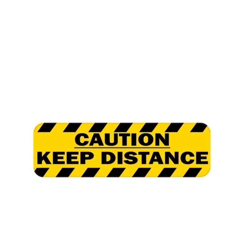 Caution Keep Distance Safety Sign Vinyl Sticker Car Truck Vehicle Window Bumper Decal  15cm PVC KK