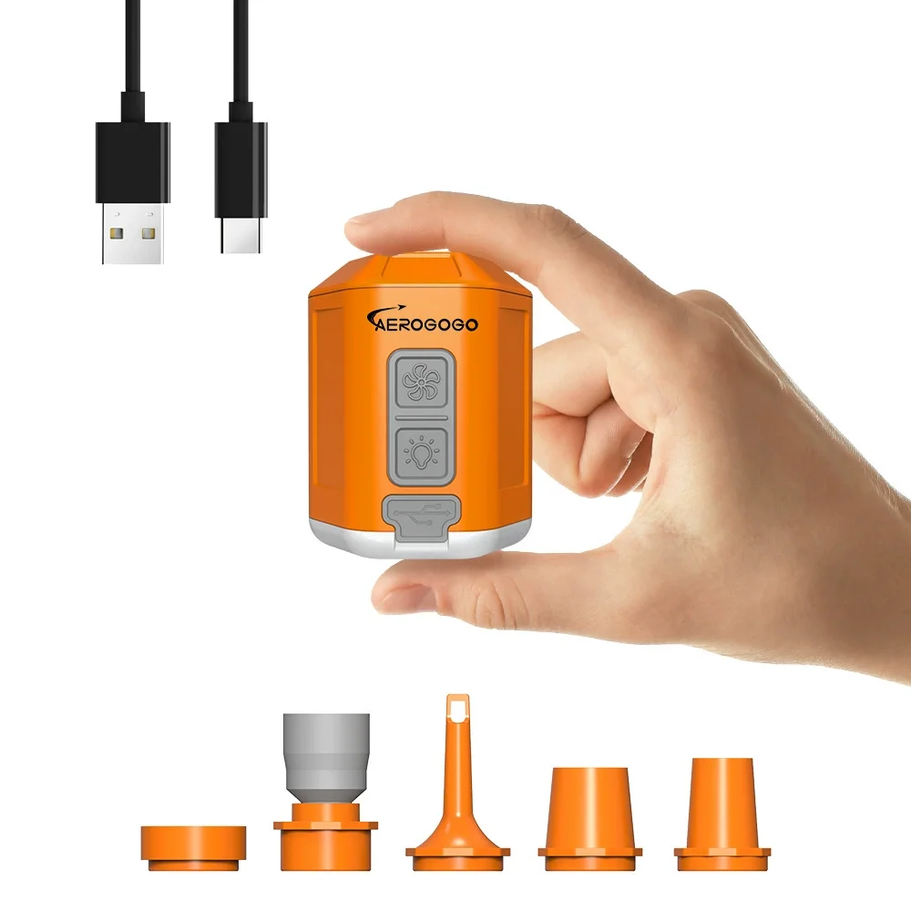 for Hiking / Sleeping Pad / Swimming Ring Rechargeable Portable Air Pump GIGA Pump 4.0 Mini Air Pump 4.2kPa with Camping Lantern
