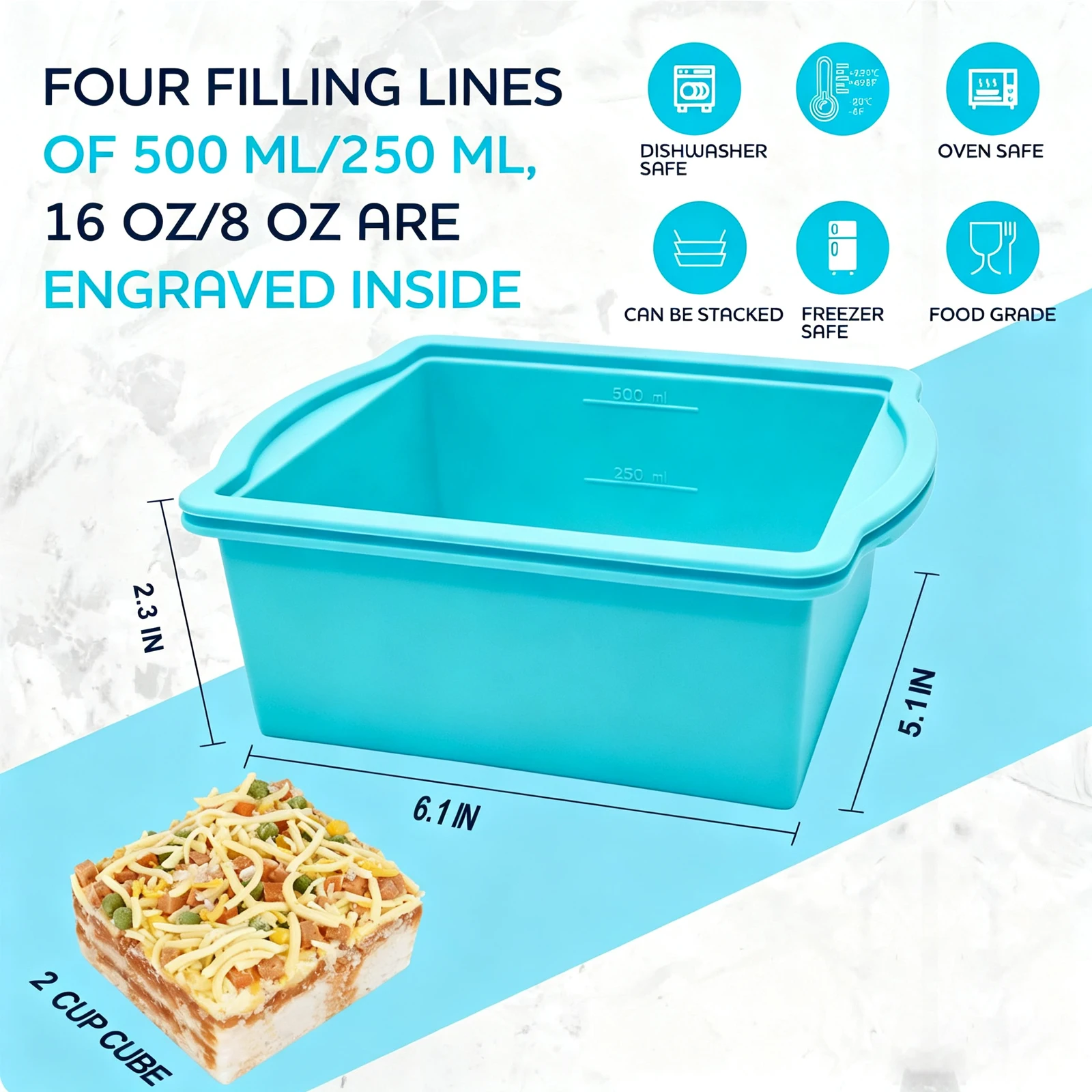 1/2/4/6 Gitter Silikon-Gefrier – Food Storage Freezer Bewertung und Preis