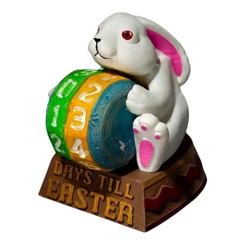 

Bunny Advent Calendar Basket Happy Easter cute rabbit Countdown Religious Calendar Bunny Statue for Home desktop Decoration