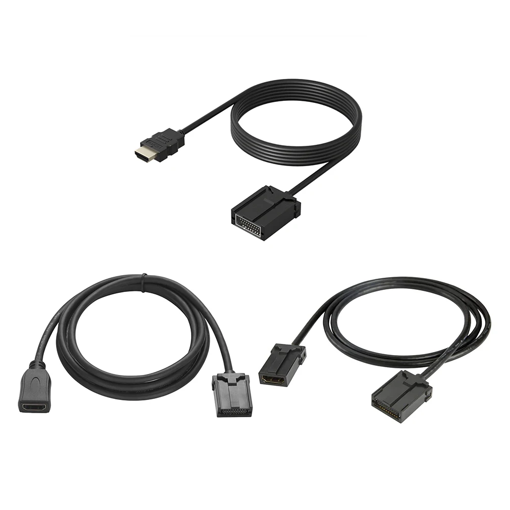 HDMI-compatible Cable E Type To A Male Car HD Video Cable E Type To A Female HDMI-compatible Adapter Cord for Vehicle Truck