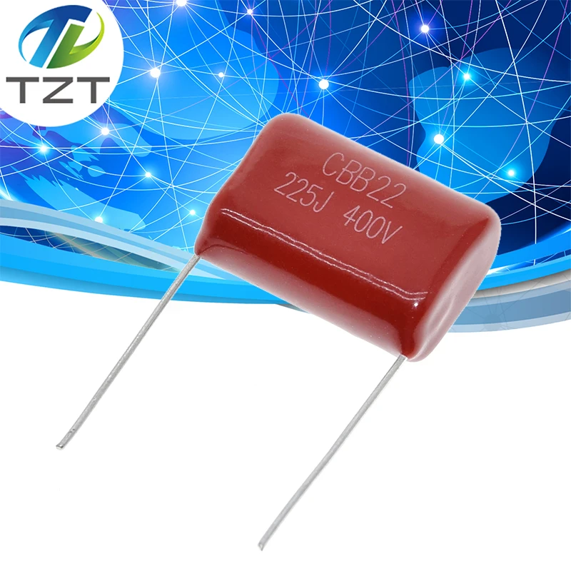 

TZT 10 шт. 400V225J 2,2 UF шаг 20M 225J400V 225 400V 2200PF CBB полипропиленовый пленочный конденсатор