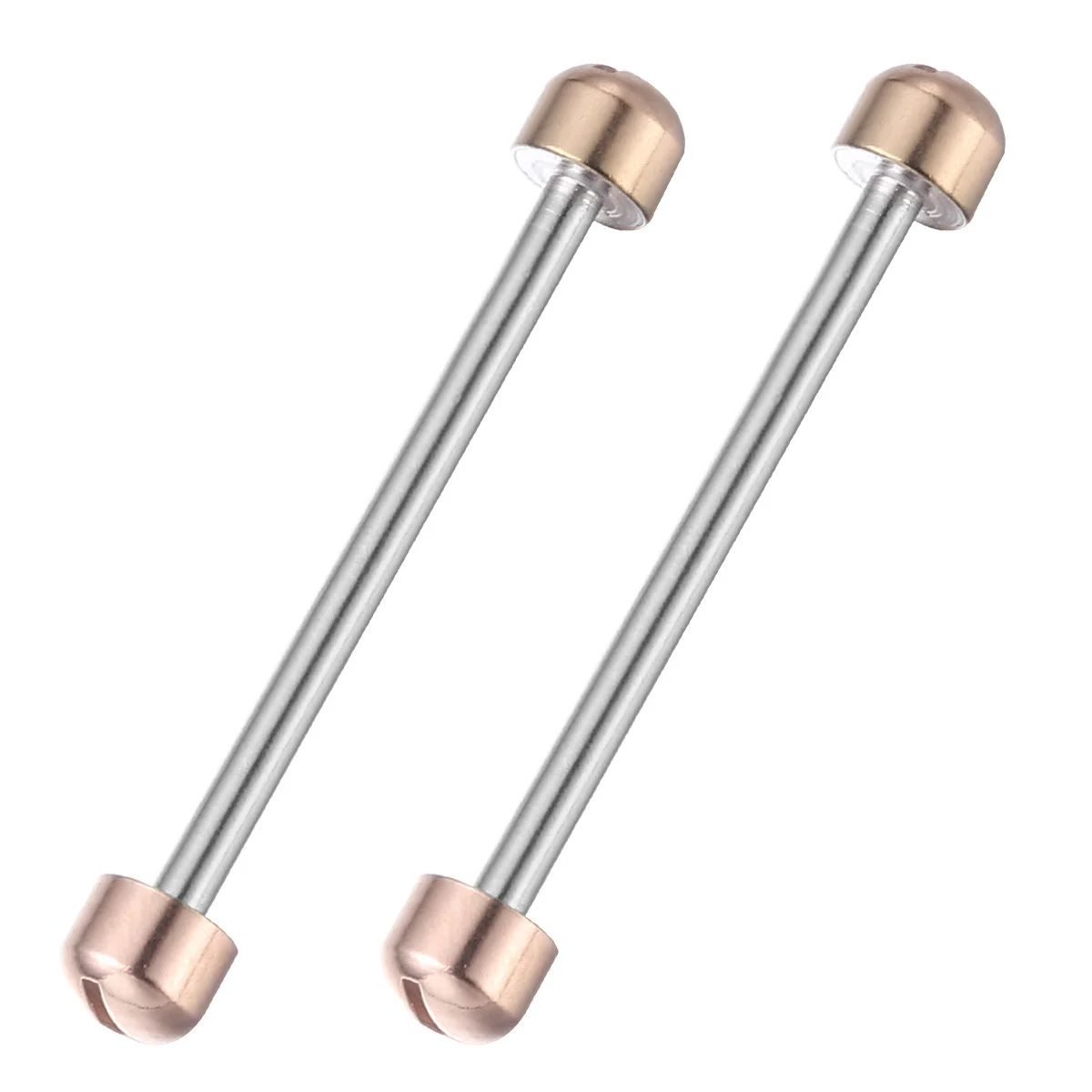 2 個の時計ストラップ接続ロッド耐性のある時計ネジチューブジュエリー修理用 20 ミリメートル内径ローズゴールドカラー