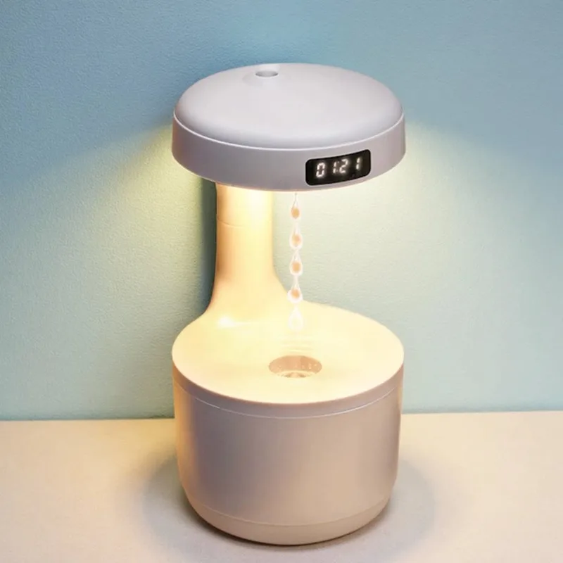 Creative Humidifier with Light, 360° Rotatable Desk Lamp Cool Mist Humidifier for Room