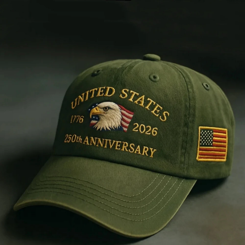 Bald Eagle Cap Comfortable Usa Baseball Cap 250th Anniversary Hat All-Season Patriotic Baseball Cap For Summer Family Headwear