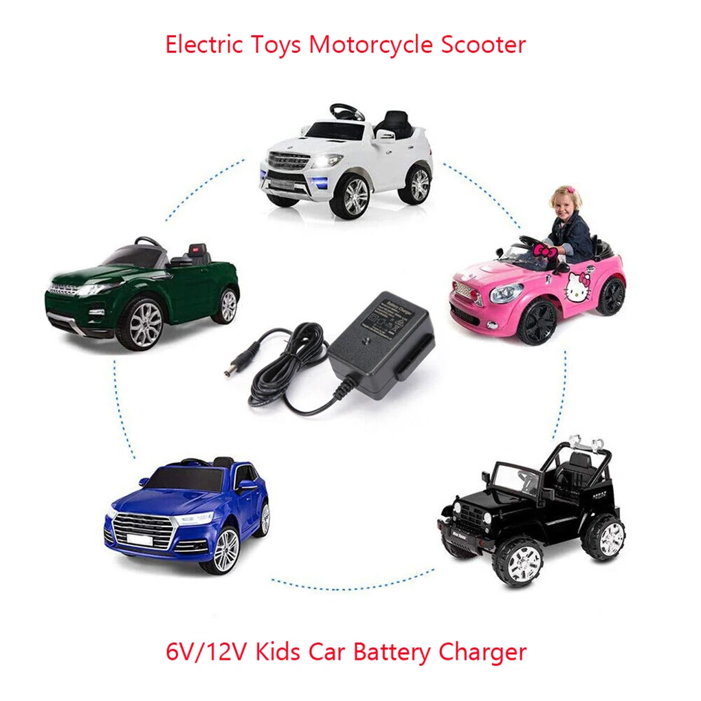 6V/12V Kids Car Battery Charging Ride On Adapter Universal Adapter 12V Kids Ride On Car Charging