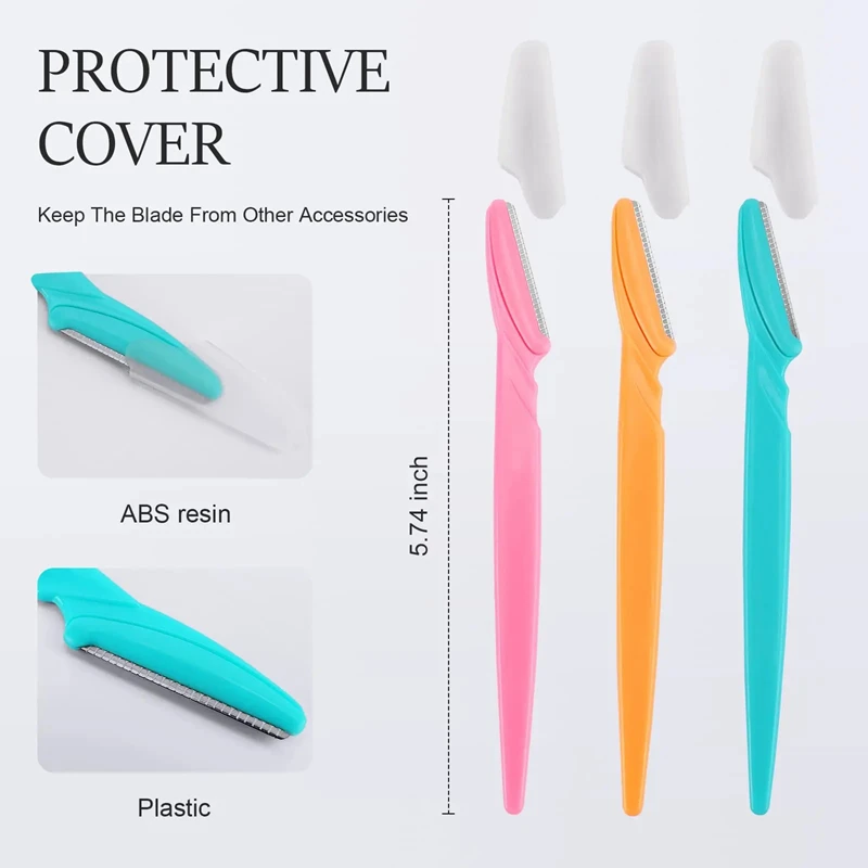 5/10/30/40pcs Brow Razor And Face Razor For Women And Men Eyebrow Hair Trimmer And Shaver with Protective Cover Safe