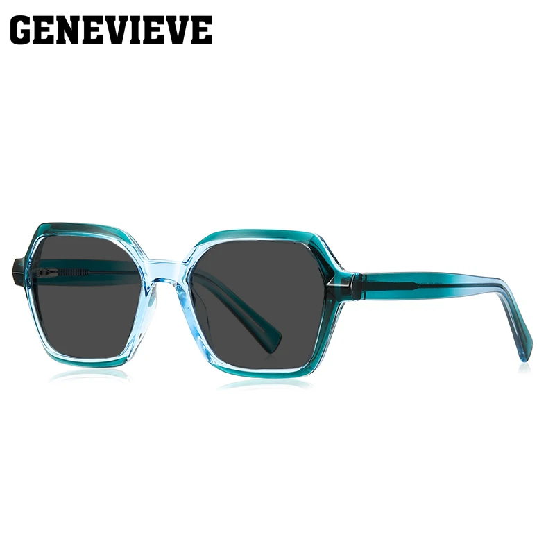 GENEVIVE-نظارات شمسية مستقطبة هندسية شخصية ، حماية من أشعة فوق البنفسجية ، نظارات شمسية طبية مخصصة ، إطار عصري ، #4