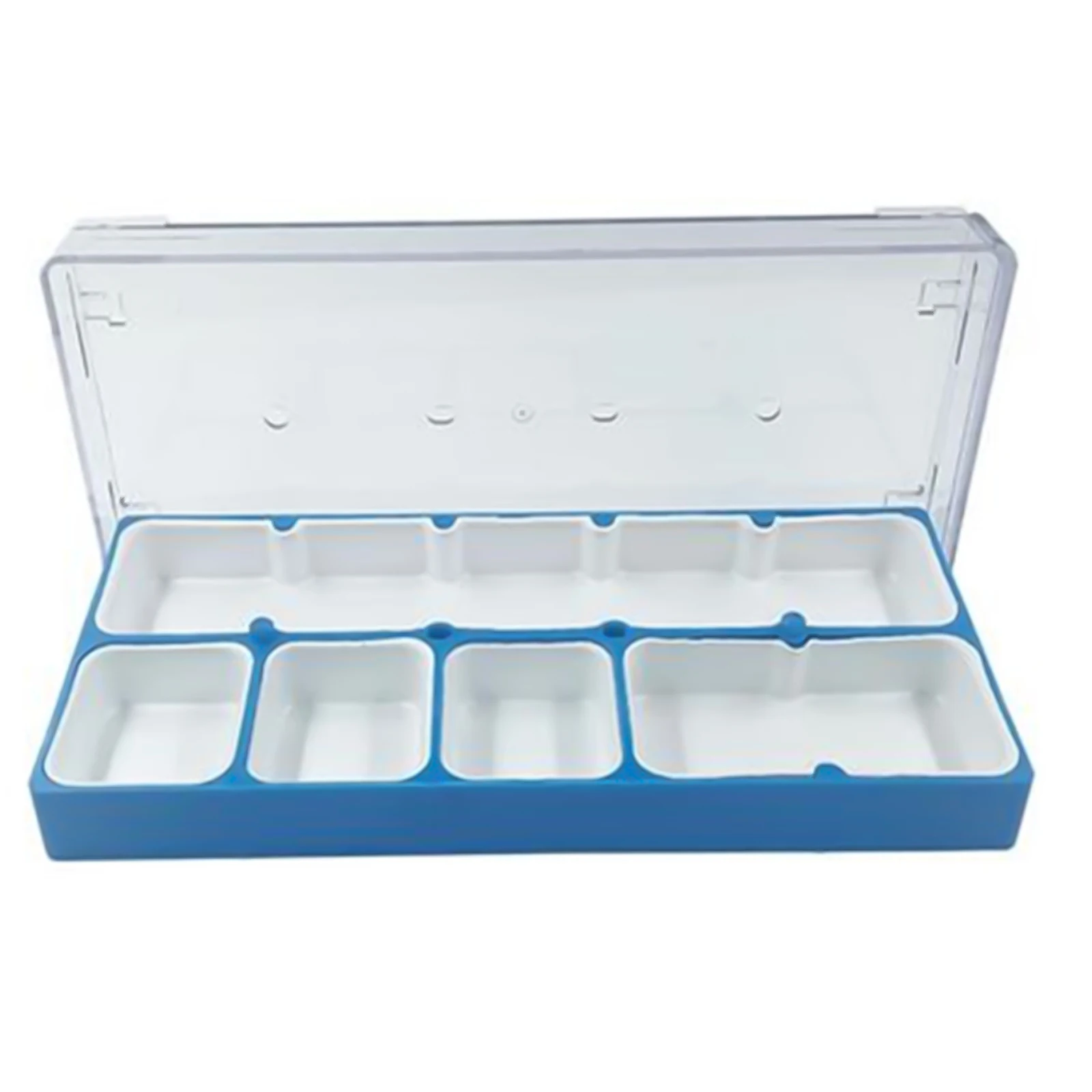 Transparent Plastic Storage Watch Tiny Parts Box Watch Repair Parts Compartment Container For Beads Jewelry Rectangle Case