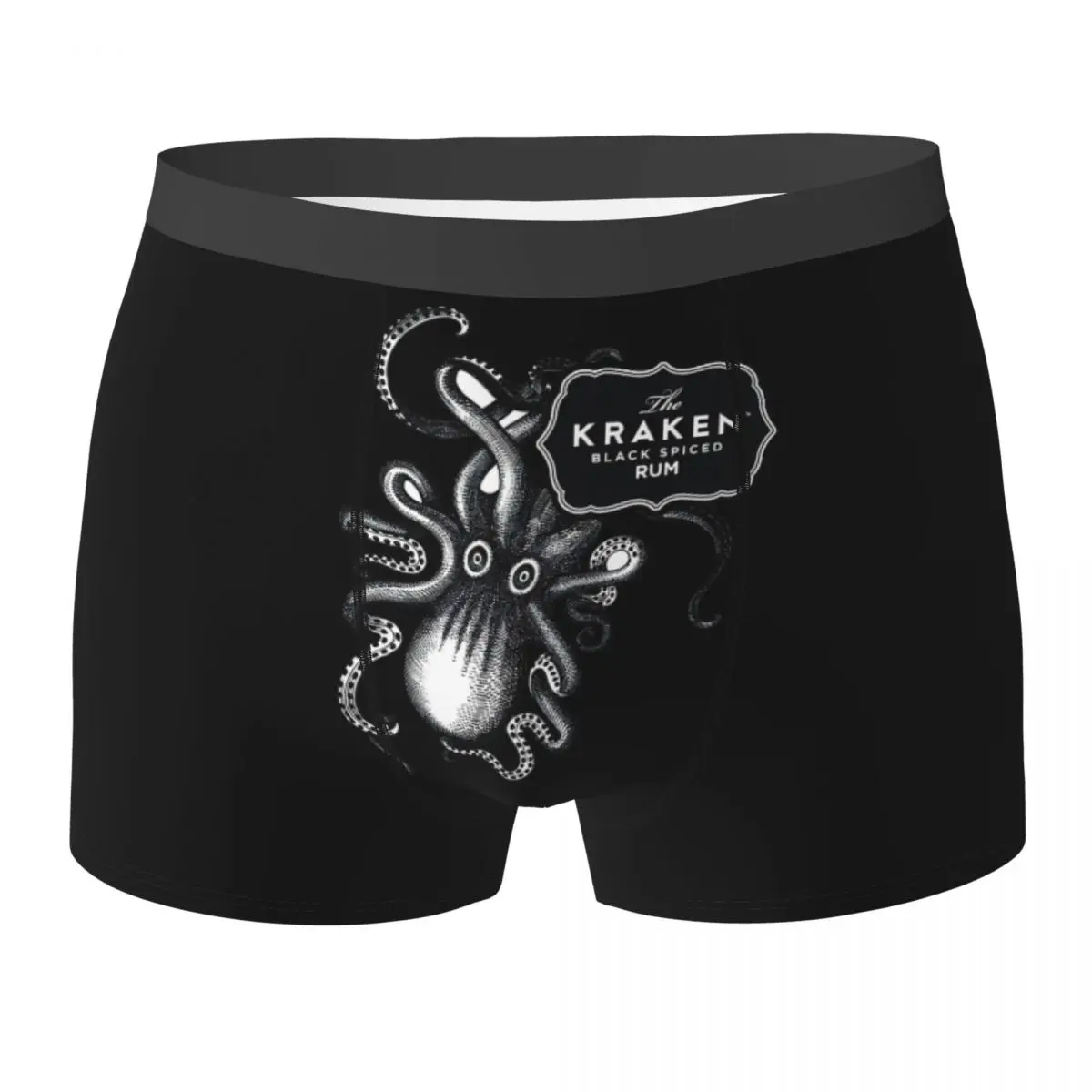 Boxer Underpants Shorts Kraken Rum Panties Men Breathable Underwear for Homme Man Boyfriend Gift