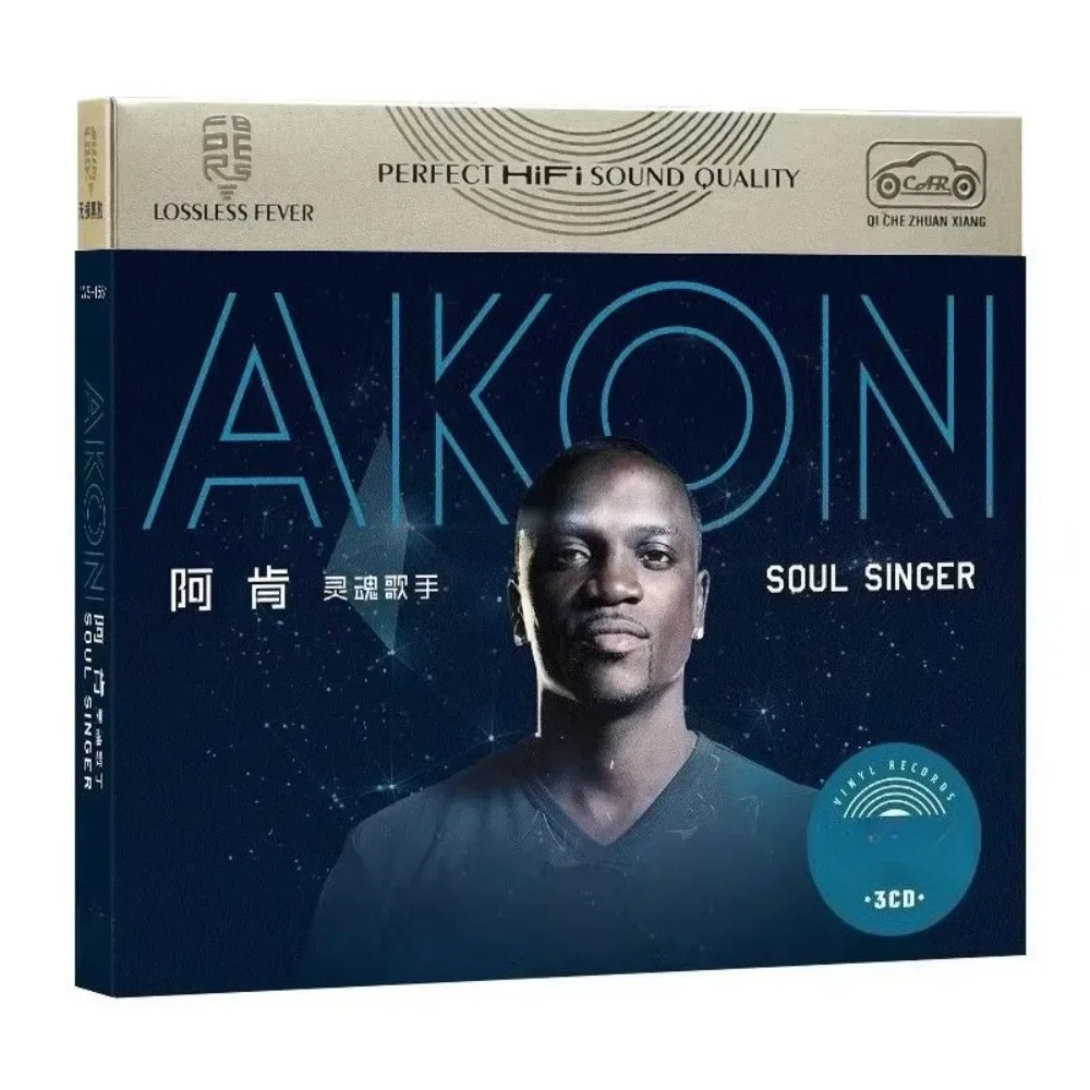 مجموعة Akon 3CD - Western Pop & Rap Hits - مجموعة 3CD للسيارة والاستماع اليومي