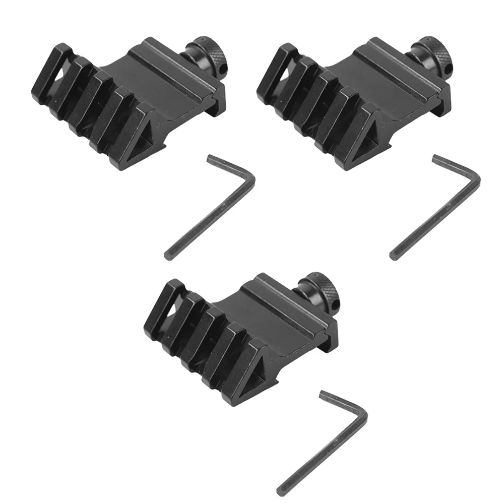 Taktische 4-Slot 45-Grad-Winkel-Offset 20mm Picatinny Weaver-Schiene für Zielfernrohre, Taschenlampen, Laser, Rotpunktvisiere und Optiken