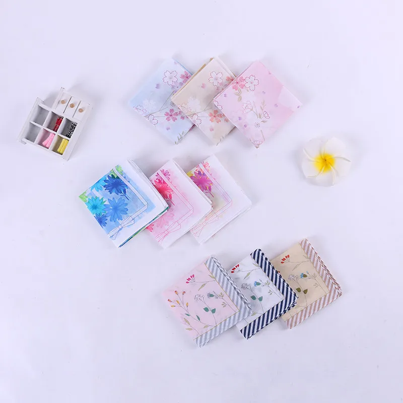 

Square High Quality Pure Cotton Ladies Bandana Go Out Shopping Travel Camping Cleaning Hygiene Handkerchief Female Gift Harajuku