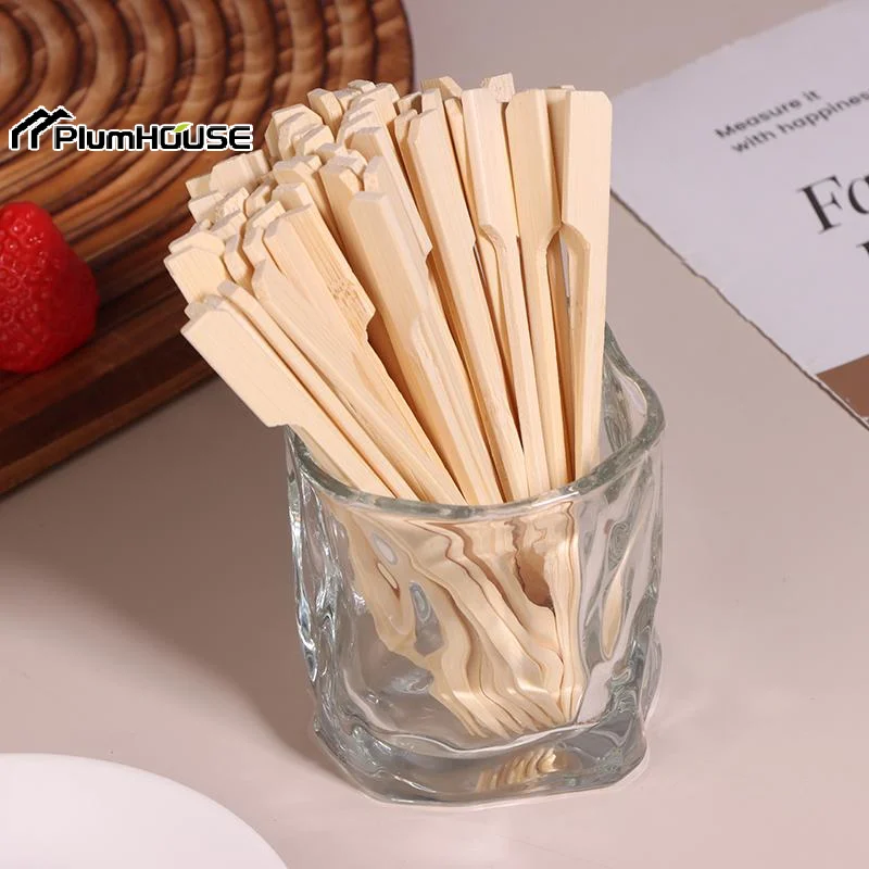 100 قطعة أسياخ من الخيزران كوكتيل يختار المسواك الفاخرة للمقبلات أعواد الطعام الفاكهة شواء مشروبات الحفلات الشوك القابل للتصرف #4