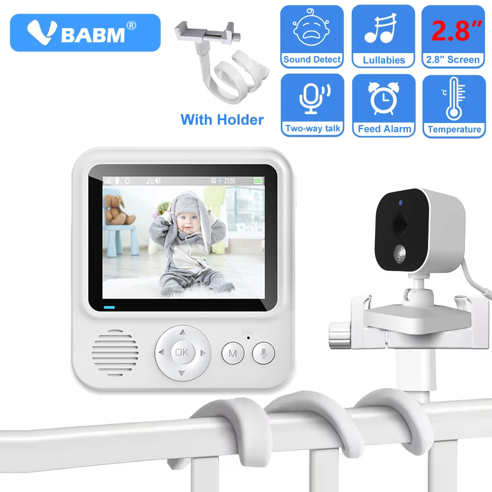 

VBABM ABM900 Радионяня 2,8 дюйма Умная детская камера наблюдения Защита безопасности Двусторонняя аудиокамера ночного видения Babysitte