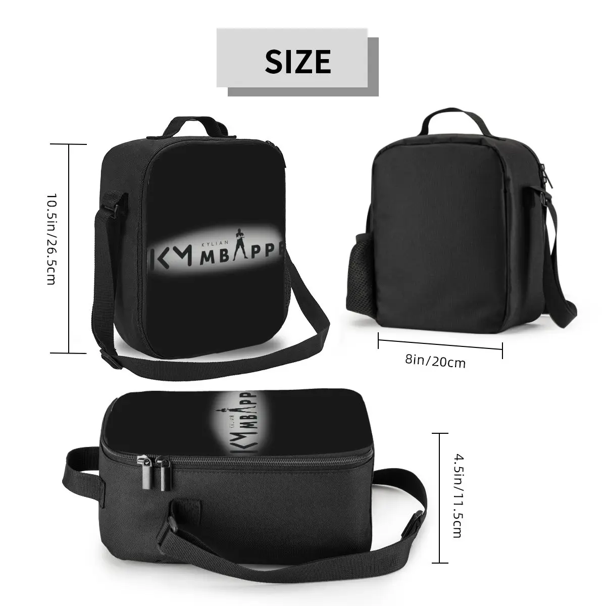 Custom Mbappes Logo KM Football Soccer Star Portable Lunch Box per Thermal Cooler Food Insulated Lunch Bag Office Work