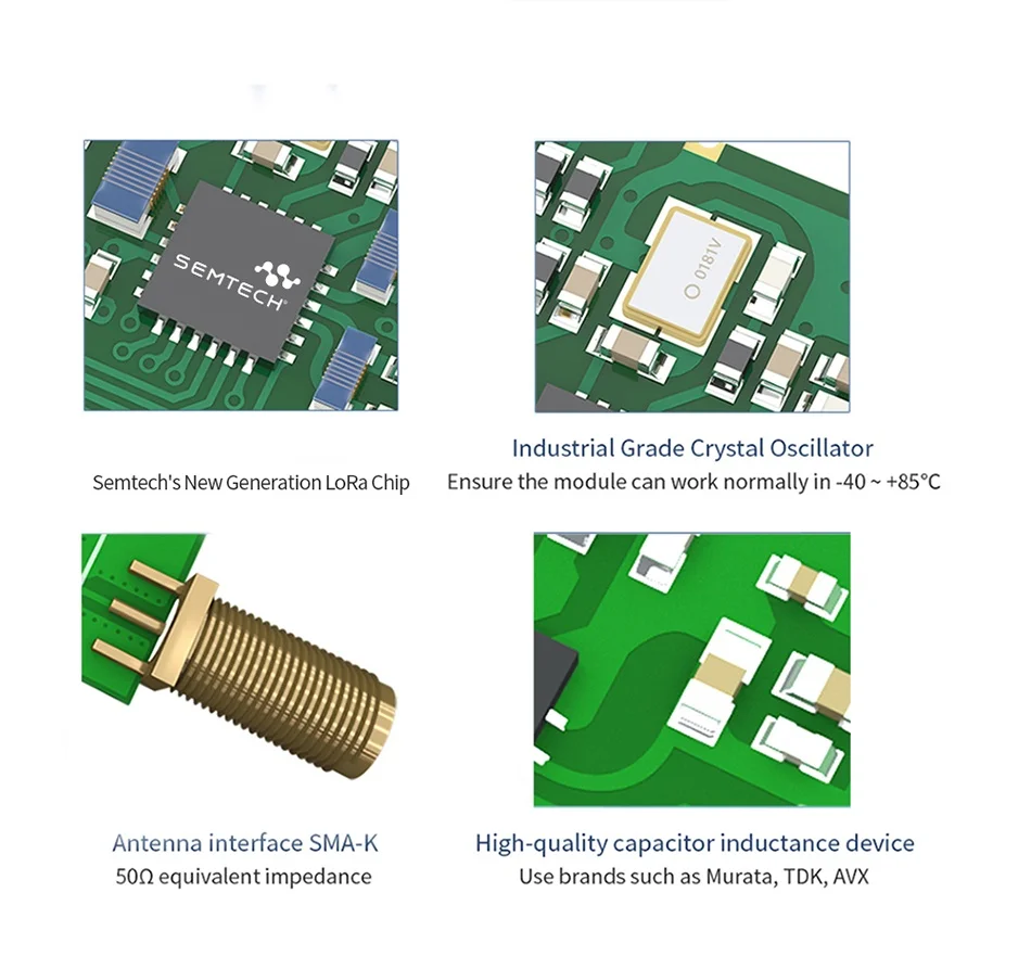 915MHz 868MHz LoRa RF Wireless Module 22dBm Long Distance CDSENET E22-900T22D Auto Relay Networking Low Power SMA-K RSSI LBT
