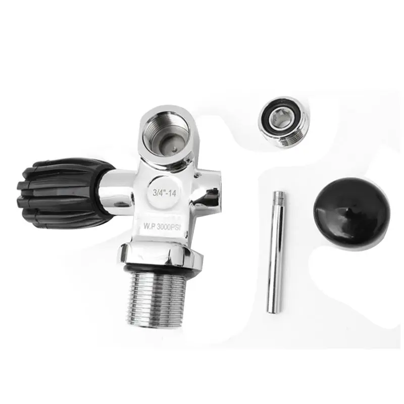 4X 3000Psi 250Bar 3/4-14NPS High Pressure Scuba Diving Tank Valve Cylinder Reducing Valve