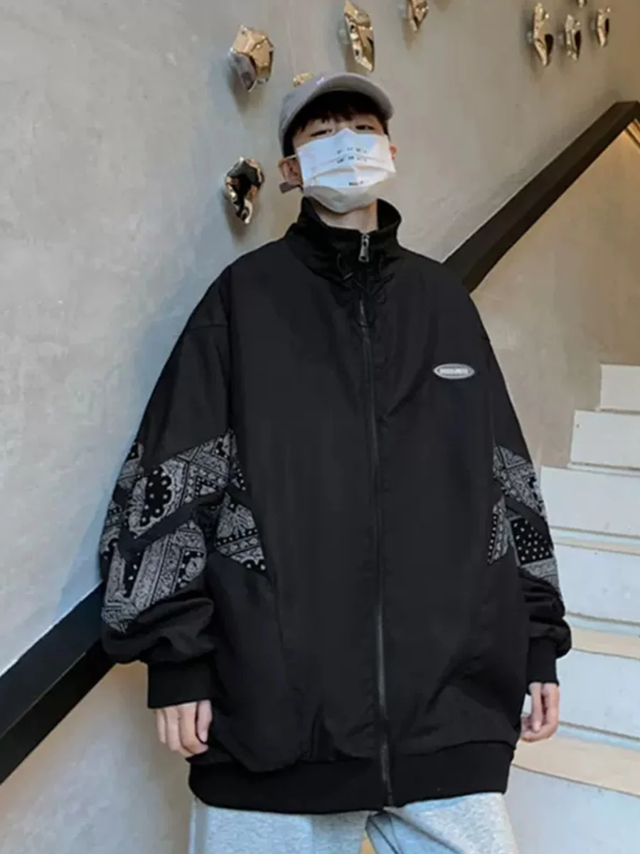 

Slim Fit Nut Flower Jaet Men's Spring Autumn Thin Hong Kong Sle Trendy Loose Haome Versatile Trend Brand Couple's Oute...