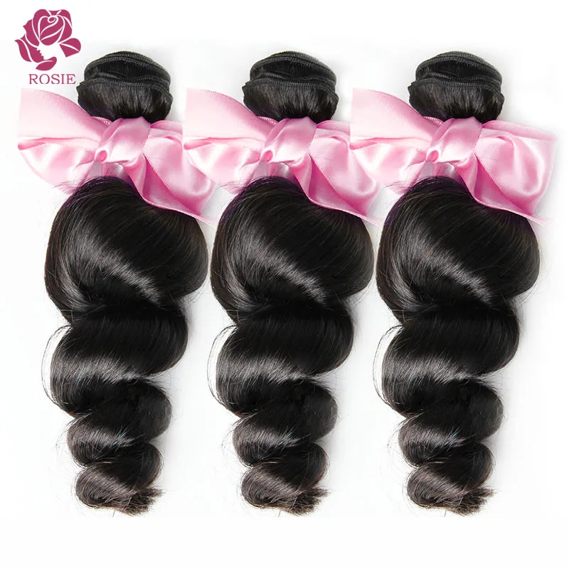 

Loose Wave Bundles 1/3/4 Bundles Deals 8"-24" Natural Hair Extension Brazilian Hair Weave Bundles