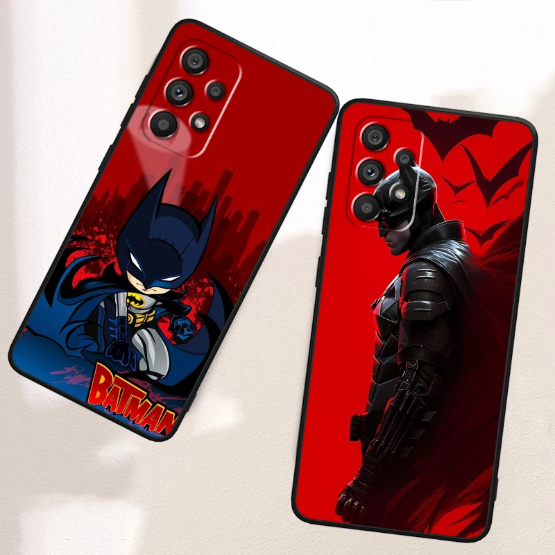 B-Batmans Cartoon Cute For Samsung A53 A52 A33 A32 A51 A71 A21S A13 A73 A55 A22 A23 A35 A72 A54 A12 5G Black TPU Phone Case