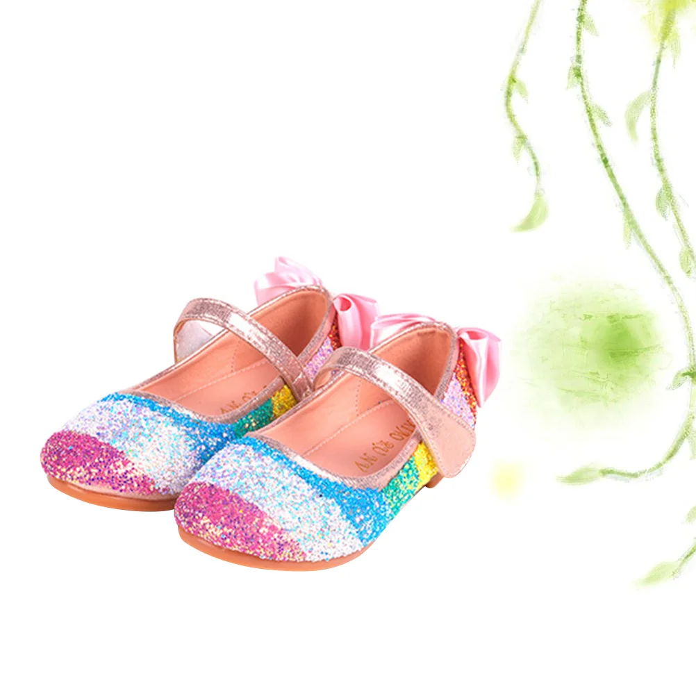 

Princess Crystal Sequin Ballet Dance Shoes Pocket Sole Durable PU Strap Wear Resistant Lightweight Gymnastics