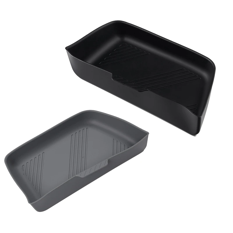 For Tesla Model S 2022-2023 Trunk Right Storage Box Silicone Trunk Side Storage Partition Stowing Tidying Grey Parts Accessories