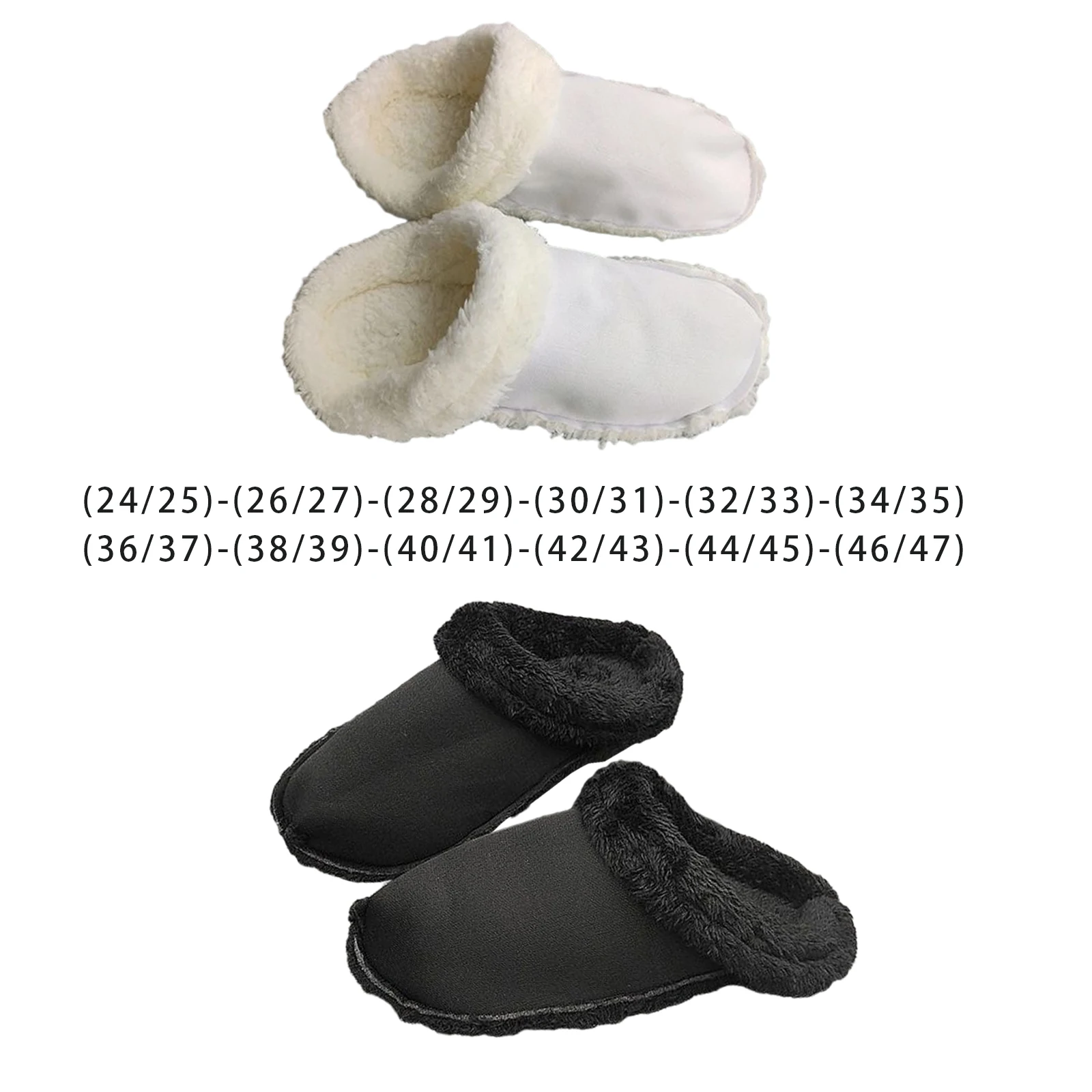 1 Pair Winter Warm Plush Insoles Inserts Removable Sleeve for Clogs Slippers Lined Shoes Cover Liner Furry Thermal Shoe Cover