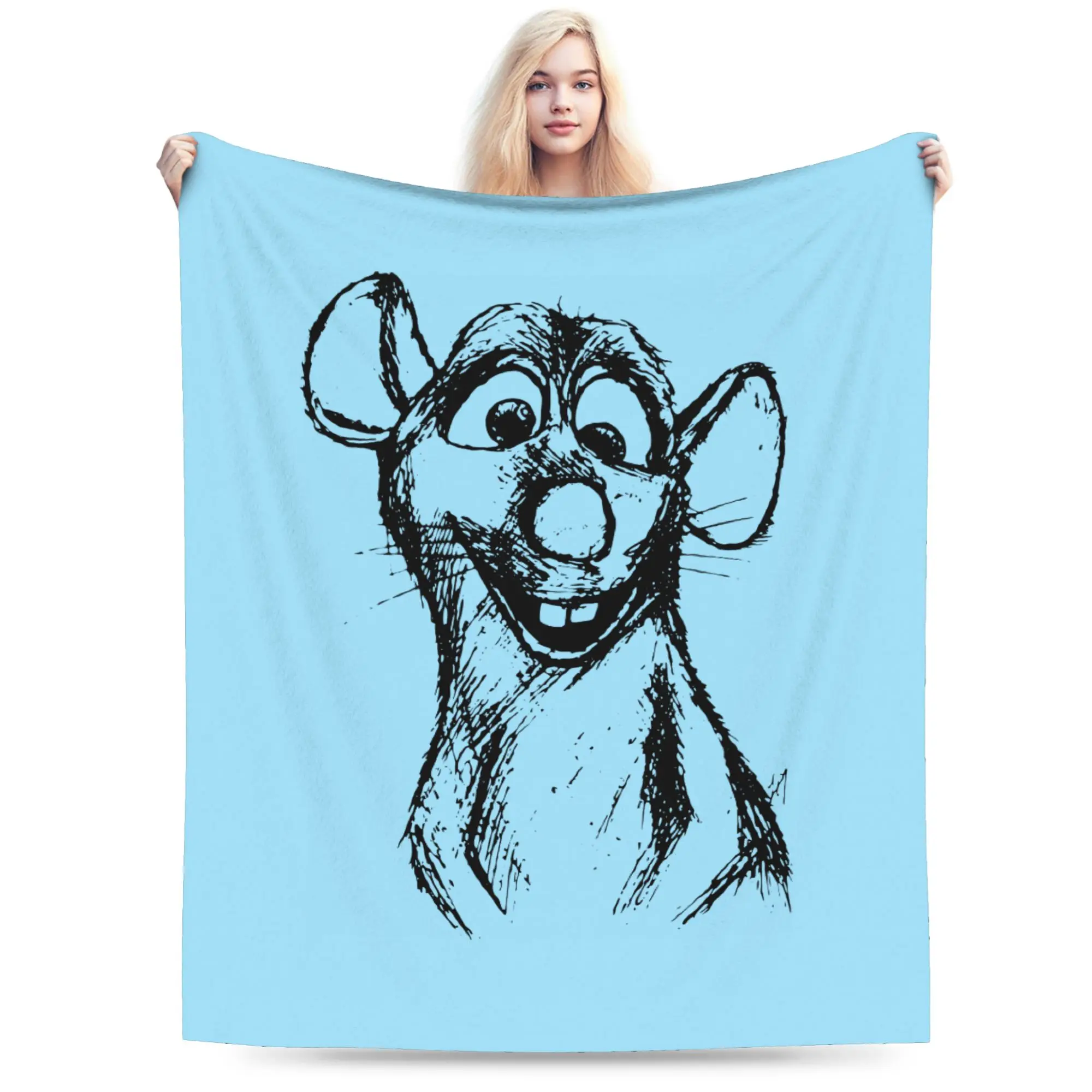 

Одеяло Ratatouille Remy, флисовое украшение, многофункциональное теплое одеяло Disney для дивана, дорожное покрывало