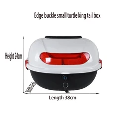 Motorcycle Tour Tail Box Enlarged Capacity Safety Scooter Trunk Luggage Top Lock Storage Carrier Case  Trunk Tail Mount