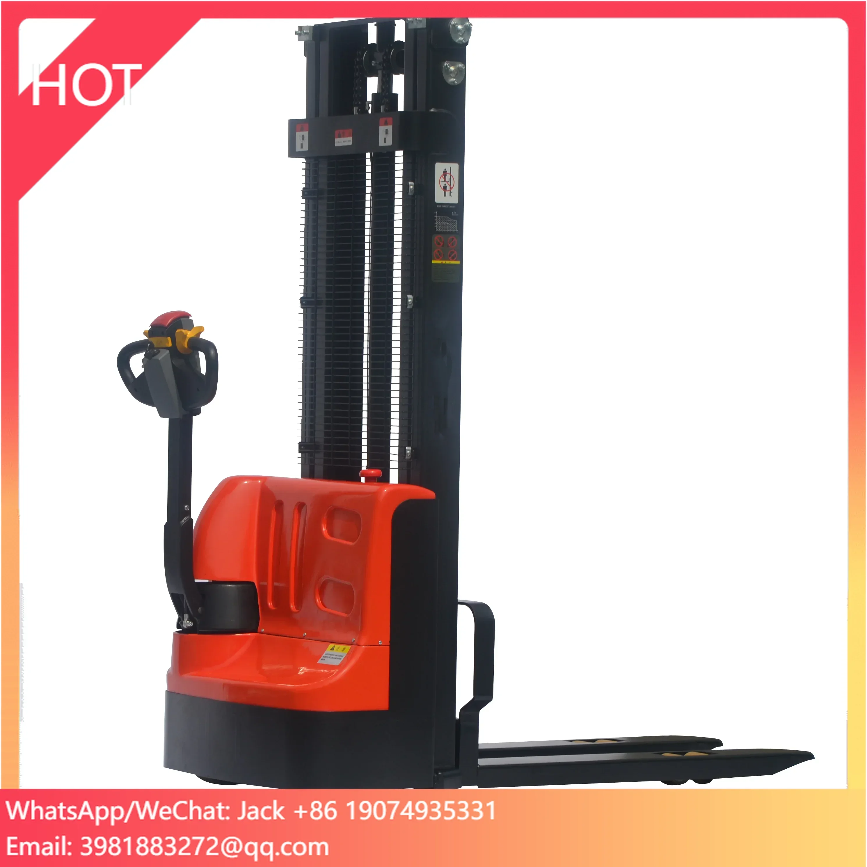 

Heli 2M 3.5M Forklift Walkie Stacker Electric Sale For 0.8T0N 1.5T0N Lithium Battery Warehouse