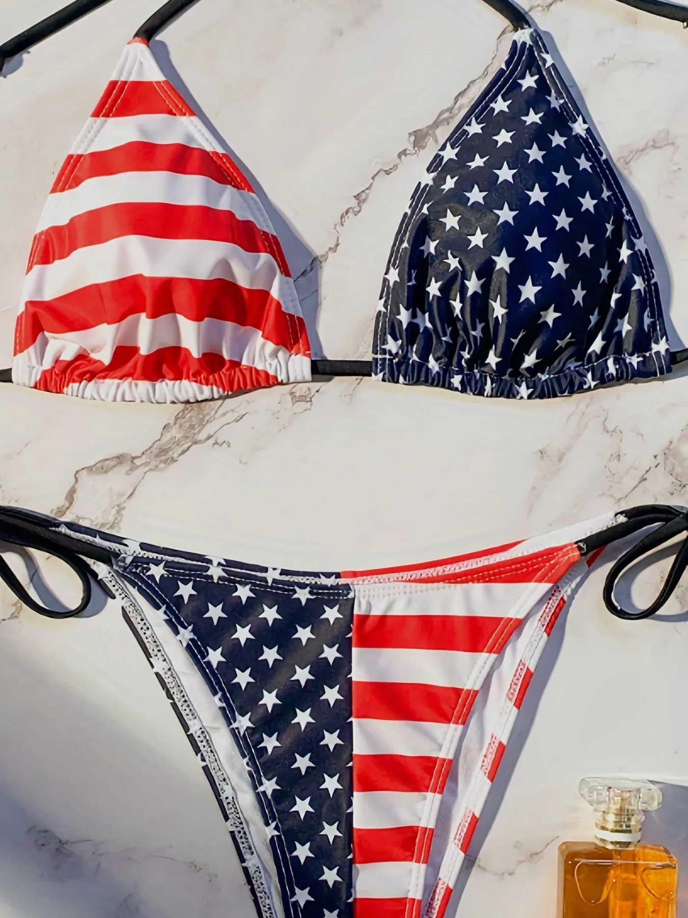 Bikini de dos piezas con bandera de Estados Unidos para mujer, traje de baño Sexy para playa, vacaciones, Camping, traje de baño de Brasil para el día de la independencia, 2024