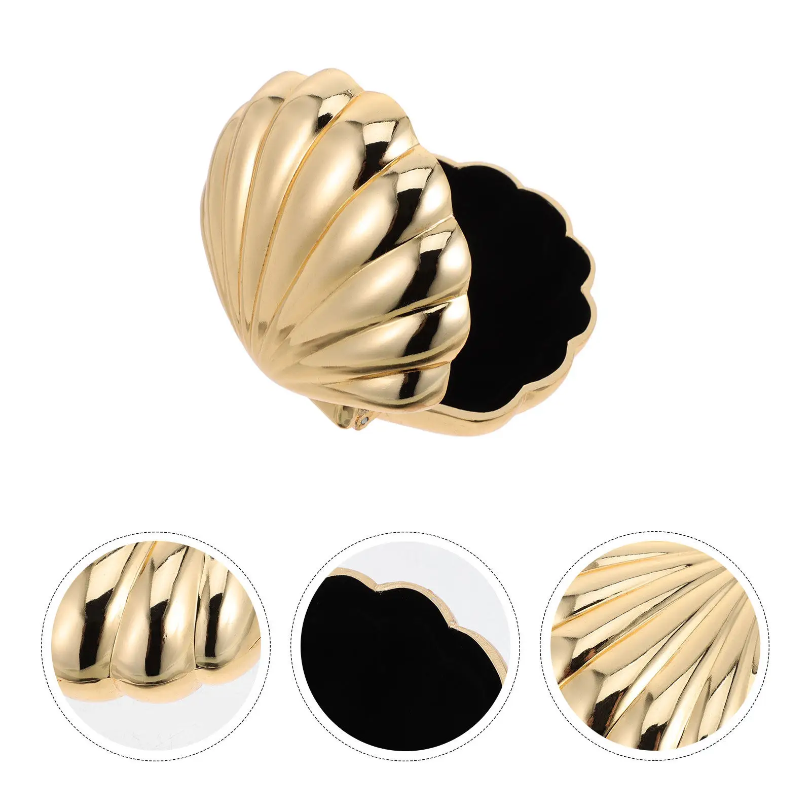

Vintage European Style Shell Jewelry Box Zinc Alloy Mini Storage Box Decorative Jewelry Organizer for Rings Earrings Necklaces