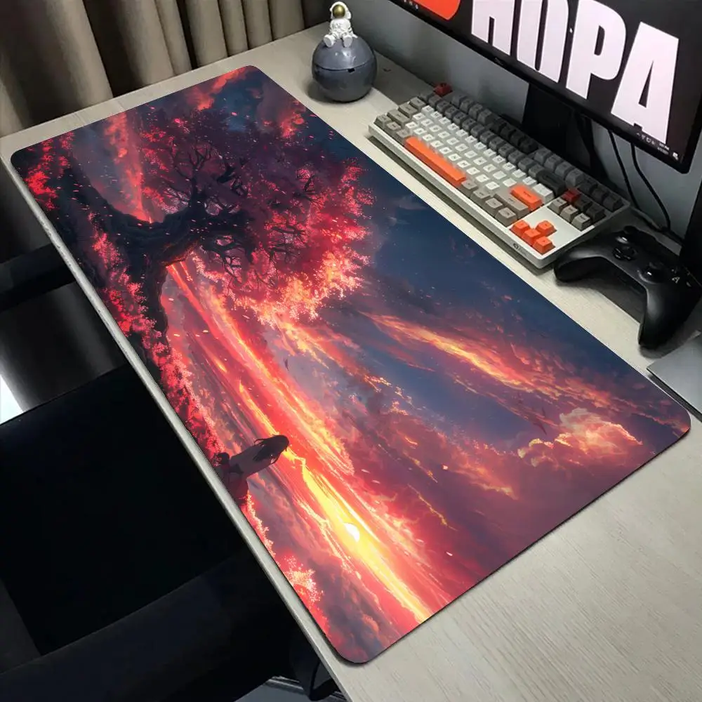 

Коврик для мыши Cherry Blossom Tree, большие компьютерные аксессуары, коврики для офисного игрового стола, противоскользящие коврики для игровой клавиатуры, коврики для мыши, настольные коврики