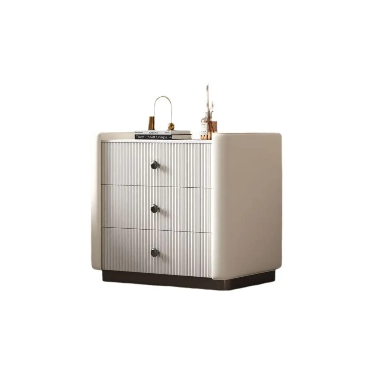 

Bedside table simple Italian light luxury modern solid wood