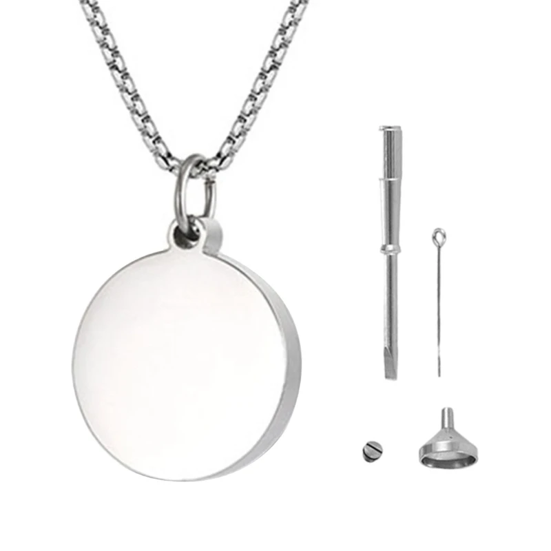 Pet Memorials Urn Jewelry Cats Ashes Container Metal Dog Cremation Urn Necklace Dropship