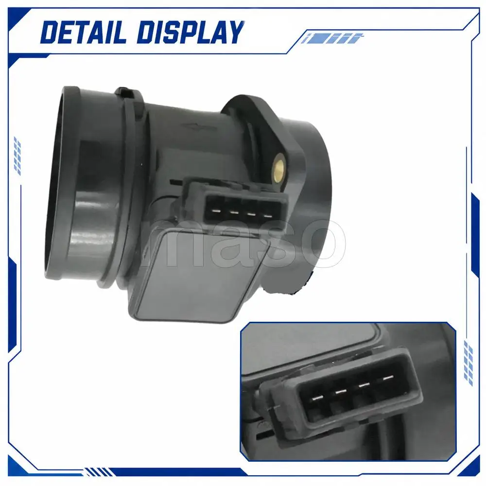1pc Black Mass Air Flow Sensor Assembly For Renault Laguna Megane 1.9 dTi Engine 1997-2001 5WK9615 5WK9615Z 7700105010