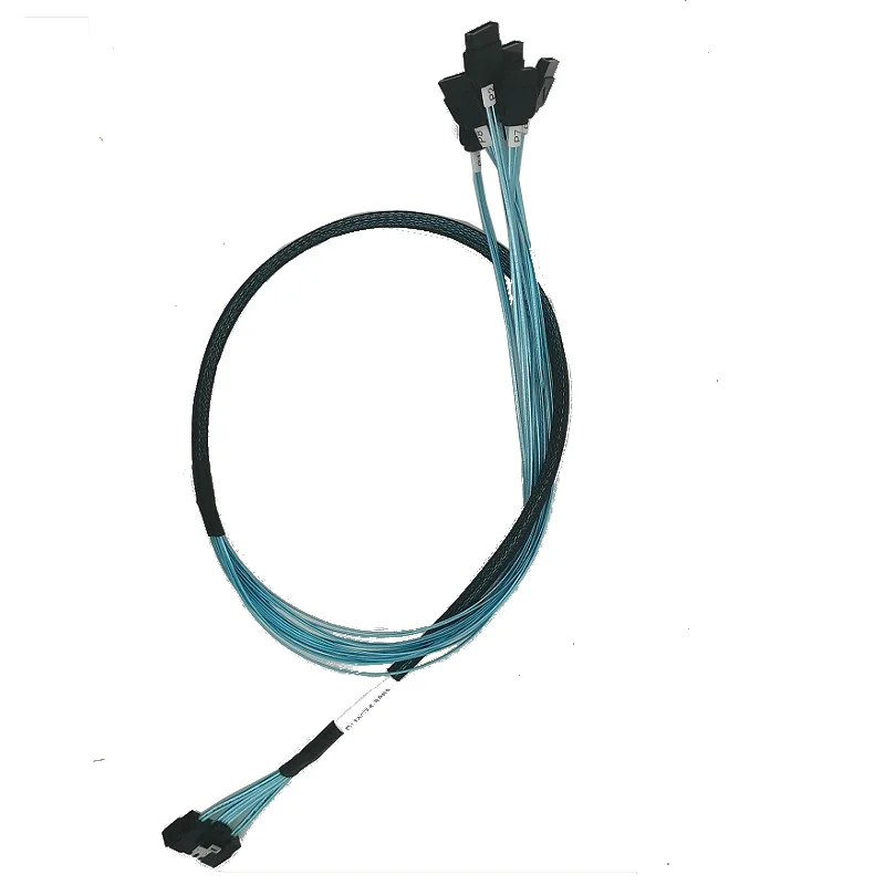 MCIO X8 74 Pin ke 8 X SATA 7 Pin Konverter Adaptor Kabel untuk Transfer Data