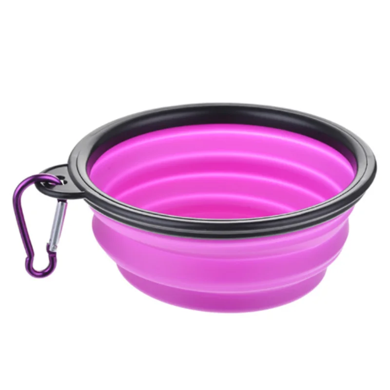 OUZEY Draagbare Voerbak voor Katten en Honden, Opvouwbare Reis- en Buitenbak voor Water en Voer, Duurzame TPR Huisdieraccessoires
