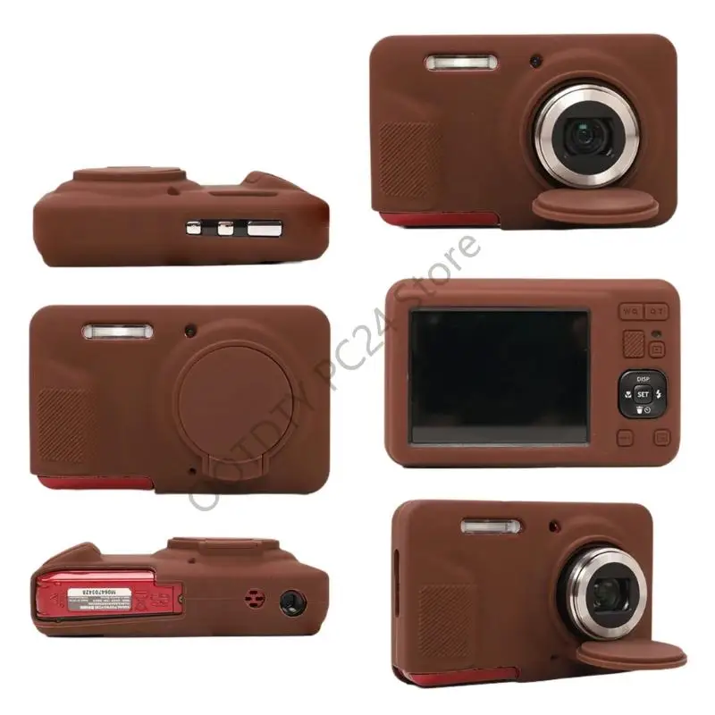 H7BA Camera Body Cover Compatible for FZ55, Flexible Silicone Shell with Molded Openings for Commuting and Travel