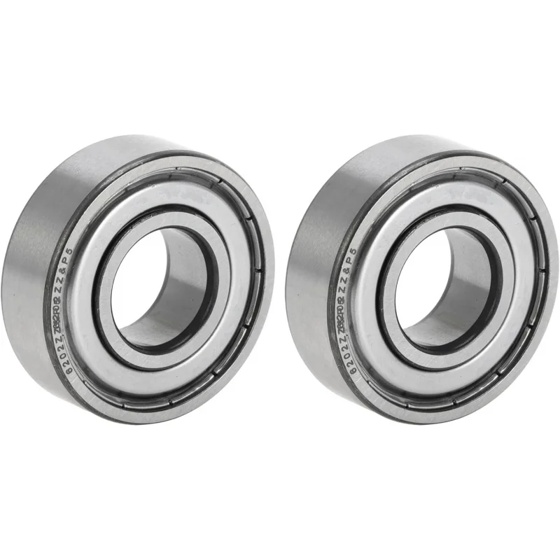 6202ZZ Deep Groove Ball Bearings 15x35x11mm Lubricated Double Metal Seal Silver Tone Printer Scooter Skateboard  - Pack of 2